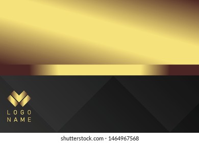 business card template with gold gradient luxury modern presentation template
