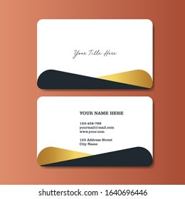 business card template with gold gradient luxury