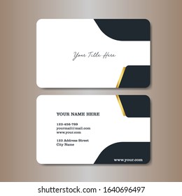 business card template with gold gradient luxury