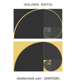 Business Card Template. Golden Ratio. Divine Proportion. Ideal Section. Vector.