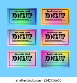 Business card template with gradient design.