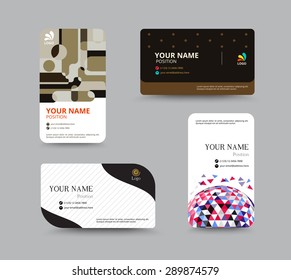 Business card template, business card layout design, vector illustration