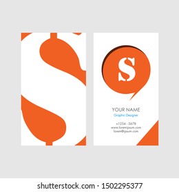 Business card template letter S vector image