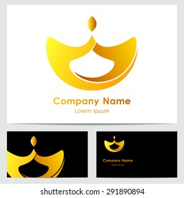 Business card template with logo