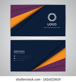 Business Card Template Mockup Abstract Modern Design Vector Graphic EPS10