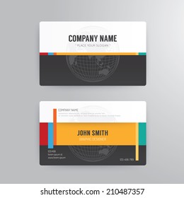 Business card template modern abstract concept design.