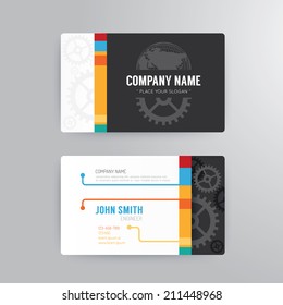 Business card template modern abstract concept design.