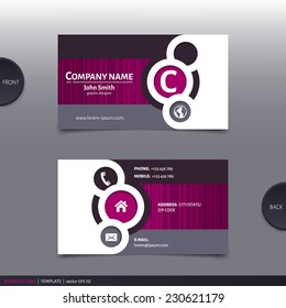 Business card template, modern abstract design. Vector.