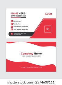  business card template modern and clean style.  Creative modern clean corporate double-side business card template, 