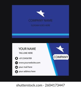 Business Card Template with a modern design.
