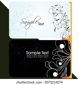 Business Card Template, Modern horizontal name card, Flat Style Vector Illustration. Stationery Design and visiting card, Creative and professional business card.