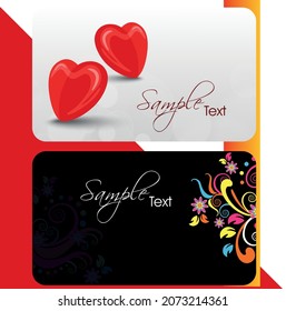 Business Card Template, Modern horizontal name card, Flat Style Vector Illustration. Stationery Design and visiting card, Creative and professional business card.