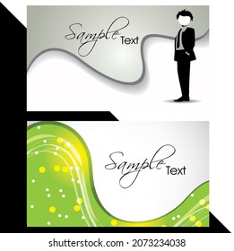 Business Card Template, Modern horizontal name card,