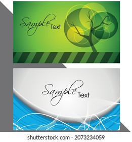 Business Card Template, Modern horizontal name card,