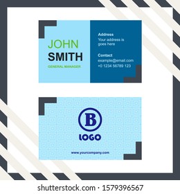 Business Card Template Modern Minimalist Vector