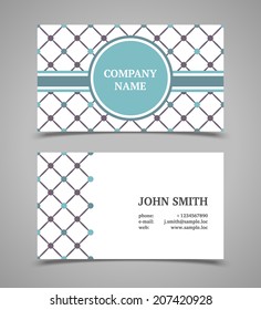 Business card template. Modern retro style.