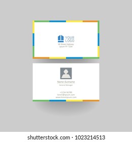 business card template. modern business card vector illustration