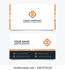 Business card template. Modern vector design
