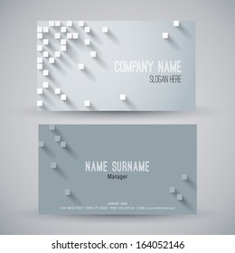 Business card template. Name card abstract background. Vector illustration. 