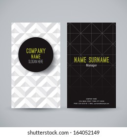 Business card template. Name card abstract background. Vector illustration. 