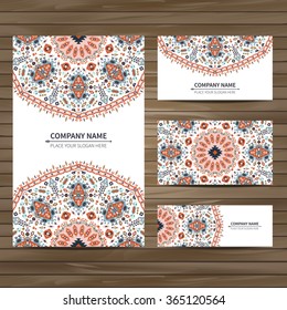 Business card template in native style