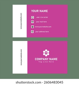 Business Card Template with Pattern