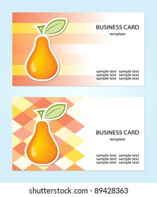 Business card template - pear