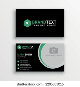 Business card template with photo