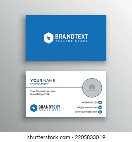 Business card template with photo