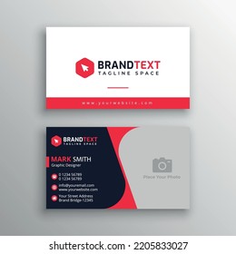 Business card template with photo
