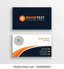 Business card template with photo