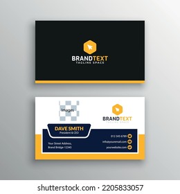 Business card template with photo