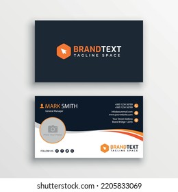 Business card template with photo