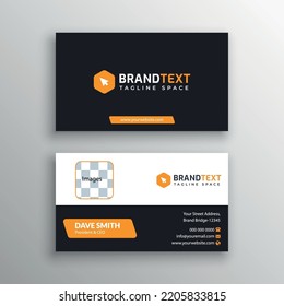 Business card template with photo