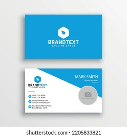 Business card template with photo