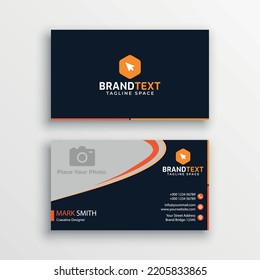Business card template with photo