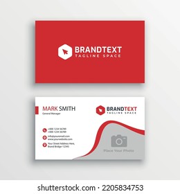 Business card template with photo