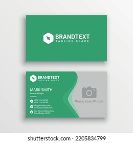 Business card template with photo