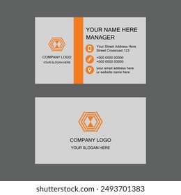Business card template. Professional  and corporate. Minimalist style. Abstract Visiting card.