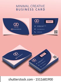 Business card template.  Realistic floating business branding cards template mockup with shadows