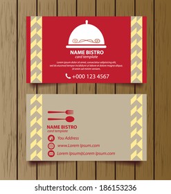 business card template for restaurant business. vector illustration.