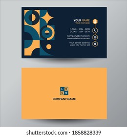  Business Card Template With Retro Style