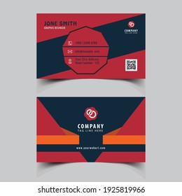 Business card template with sample texts. Elegant vector design elements.