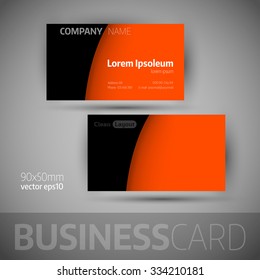 Business card template with sample texts. Elegant vector design elements.