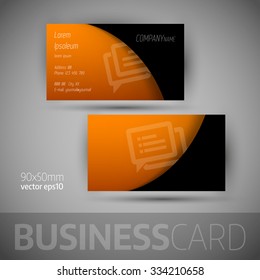 Business card template with sample texts. Elegant vector design elements.
