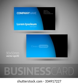 Business card template with sample texts. Elegant vector design elements.