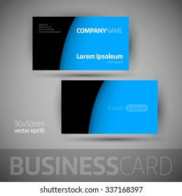 Business card template with sample texts. Elegant vector design elements.