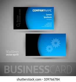 Business card template with sample texts. Elegant vector design elements.