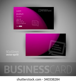 Business card template with sample texts. Elegant vector design elements.
