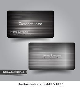 Business Card template set 53 Dark metal and steel element  vector illustration eps10 